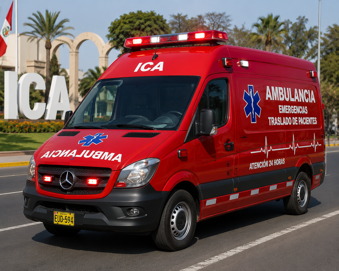 Ambulancias en ica, pisco y paracas