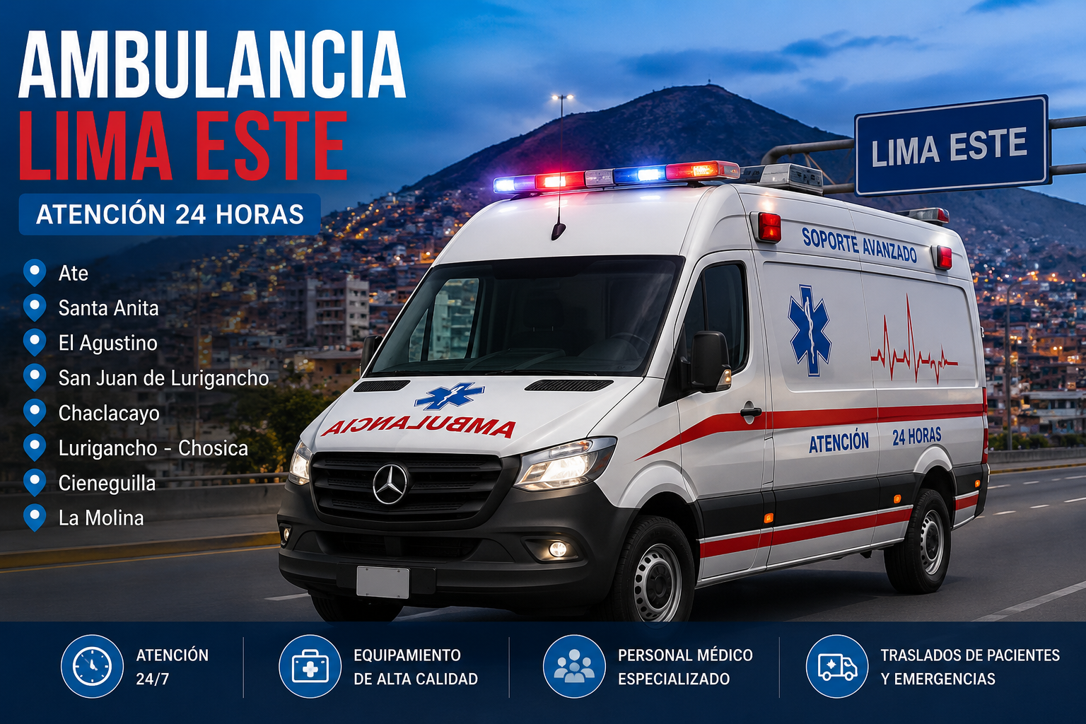 Ambulancias en Lima Este