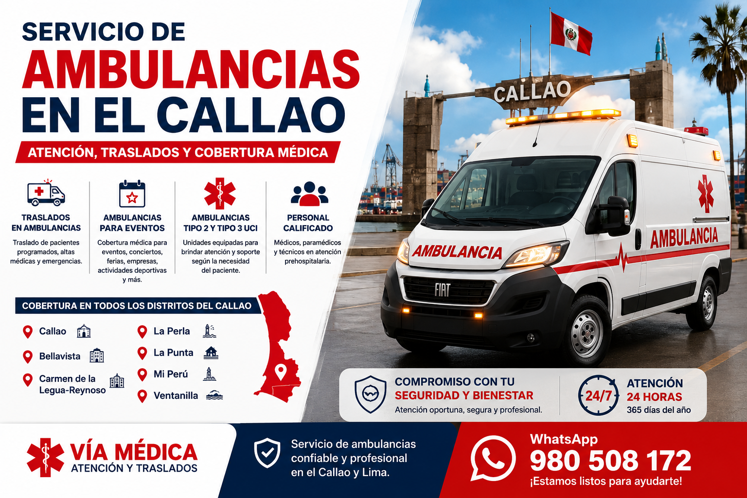 ambulancias en el callao y ventanilla